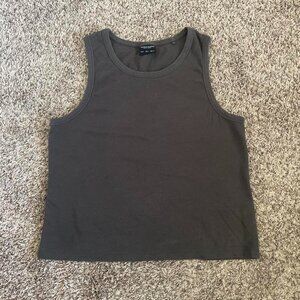 Denim & Flower Ricky Singh Tank Top Dark Brown Large Minimalist Summer